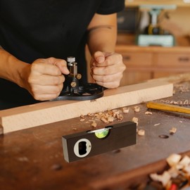 HOFMEISTER® Mini Wooden Spirit Level for Pictures, Furniture & Floors, Straightening Scale with Level, Small Masonry Scale, 100% Made in Germany (1, Mini Spirit Level with Opener, 15 cm)