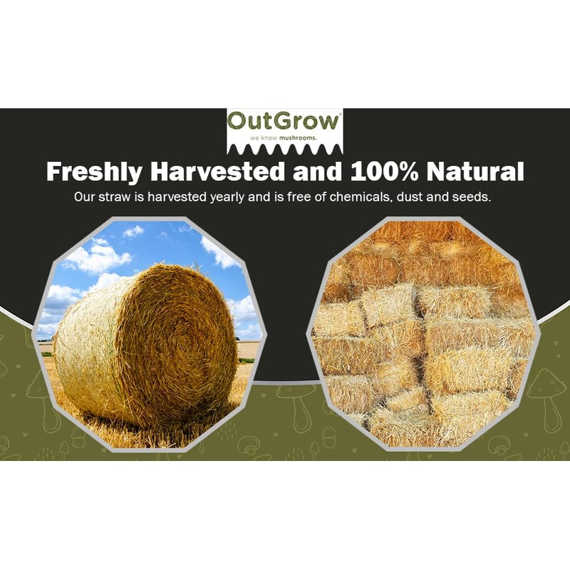 1 Cubic Foot of 100% All Natural Wheat Straw (4lbs)