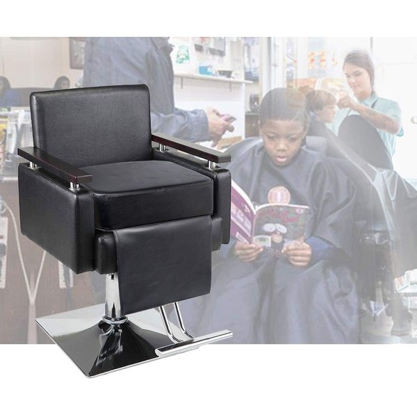 Salon Booster Seat Cushion for Child Hair Cutting, Cushion for Styling Chair,Boat Booster seat for Driver, Barber Beauty Salon Spa Equipment Black