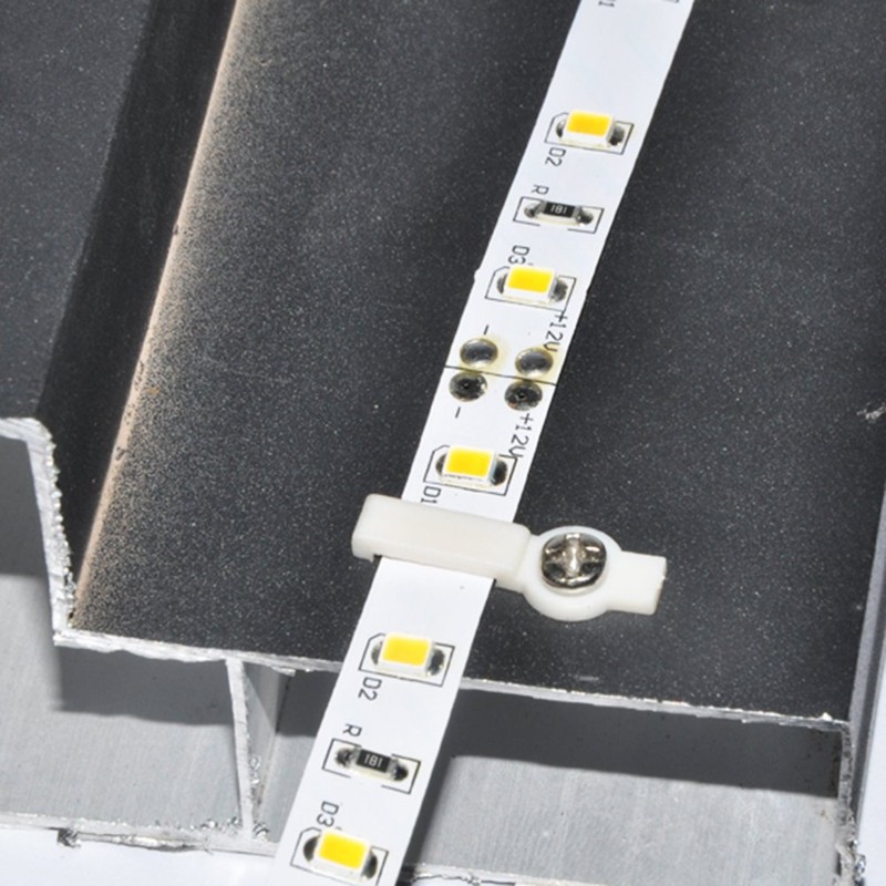 SpiritLED 100 Lots LED Strip Light Mounting Brackets,One Side Fixing