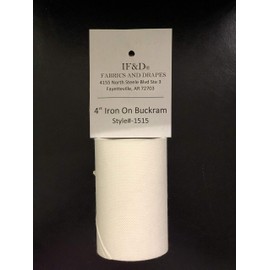 Fabrics and Drapes 4 Inch Wide Iron-on Fusible Buckram/Heading Tape - 6 Yard Piece - Style #2277-4