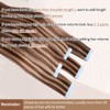 Tape in Hair Extensions Human Hair 4/27 Highlight Brown Straight