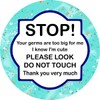 Stop Please Look Don't Touch - Turquoise - Germ Tag