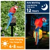 Solar Parrot Statue Garden Stakes - Outdoor Decorative Lighting, Ideal