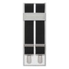 XL Black Trouser Braces 35mm Wide Elastic 4 Strong Silver