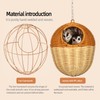 HardcorePet Sugar Glider Hammock, Acorn Shaped Bird Bed with Supporting