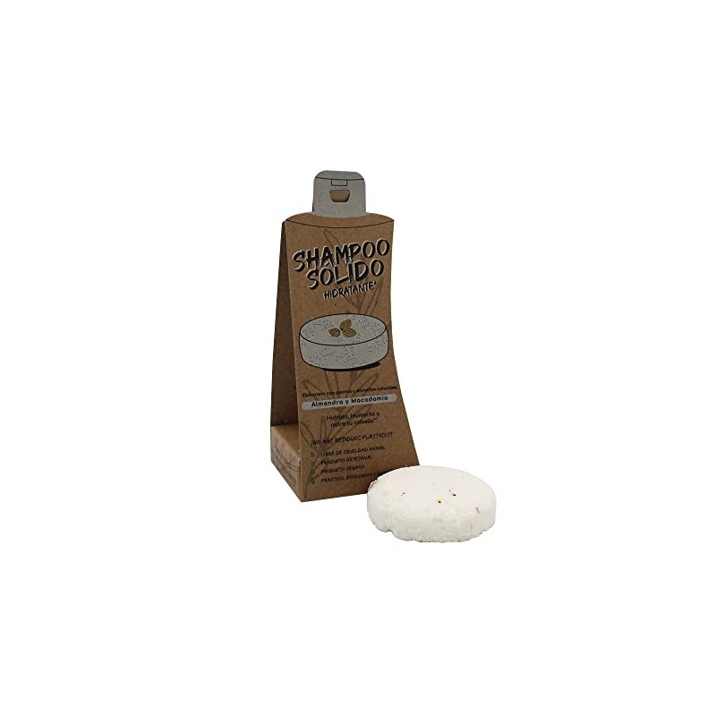 Arbol Verde Shampoo Sólido en Barra Natural Hidratante con Almendra