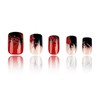24Pcs Sparkly Flame Press on Nails Short Square Fake Nails