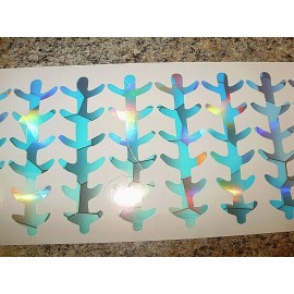 The Fishing Lure Tape Company MOONSCAPE UV CLEAR Ladderback Die Cut Fishing Lure Tape 6 Sizes - 8" 4 PACK