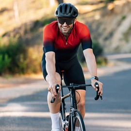 Heveer Cycling Glasses Sunglasses Men's Polarised Sports Glasses UV400 Frameless Protective Glasses for Riding Running Sports Outdoor Grey