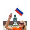 25 Packs Small Russia Flags on Handheld Stick，Miniature Russian Flag