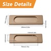 MOROBOR Self-Stick Rectangular Sliding Door Pulls, 2pcs Aluminum Alloy Flush