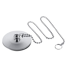 WYANG Tapa de Drenaje Tapón Baño Bañera Cromado Metal sólido Tapón de desecho con Cadena para Accesorios de Fregadero de Cocina