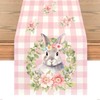 TELAIN Table Runner Easter with Bunny Motif, 13x72 Inch, High