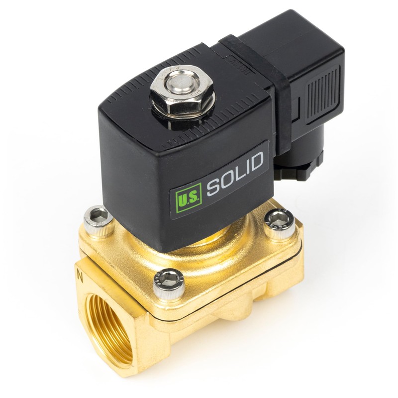 U.S. Solid 3/4 Inch Solenoid Valve - Brass DC 12