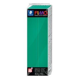 STAEDTLER 8041-500 FIMO Professional Oven-Hardening Polymer Modelling Clay, 454g - True Green (Single Block)