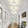 GZBEINI 2-Pack Crystal Semi Flush Mount Ceiling Light, Modern Chrome