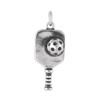 CharmCountry Sterling Silver 3D Pickle Ball Paddle and Ball Charm,