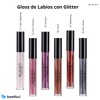 Bissú Glitter Lip Gloss - 6 different Buildable Shades, Non-Sticky,
