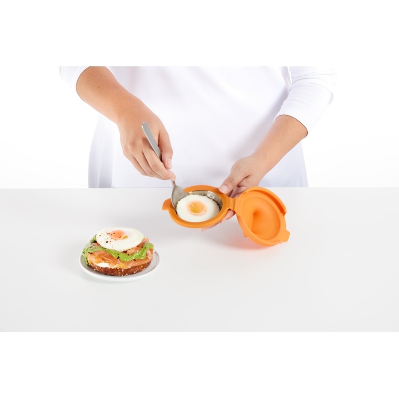 Lekue Poached Egg Maker/Poached Egg Cooker Set of 2, Orange