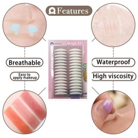 Akliocss Natural Invisible Single Side Eyelid Tape Stickers(320Pcs） Medical-use Fiber Eyelid Correction Strip, Instant Eye Lift Without Surgery, Perfect for Droopy,Hooded, Uneven Mono-Eyelids,Szie 4MM