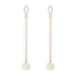 IVYSUN Universal Shade Bungee Tie Downs Ultra Long Replacement Parts,Weather Resistance,Compatible with Coolaroo Exterior Roller Shade,Outdoor Blinds,Outdoor Roller Shade(Begie,2 Pcs,8Inch)