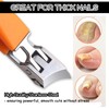 NICECONE Wide Jaw Opening Anti-Splash Slanted Nail Clipper for Thick