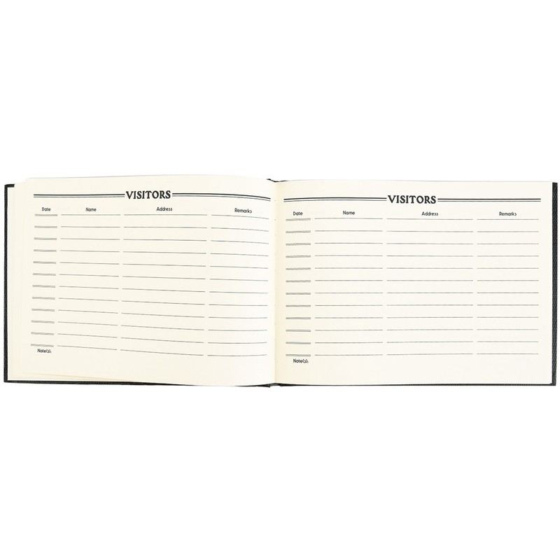 Arpan Deluxe Visitor Book Black for Business/Hotels/Guest Houses/Reception