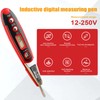 12V-250V Voltage Tester,Non-Contact Voltage Tester,Electrical Tester with LED Flashlight and