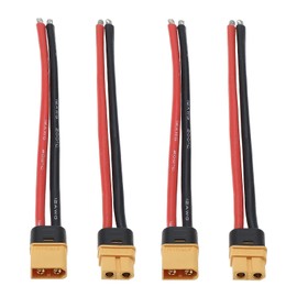 OTOTEC 4 Stück XT60 weibliche Kabel XT60 Stecker Kabel Ersatz XT60 Stecker Buchse Anschluss Zubehör für Drohnen UAV Flugzeuge Jets 12AWG 15cm