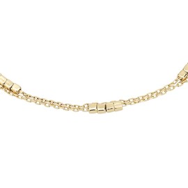 Vanbelle 18K Gold Plated Texture Bar Charm Double Layer Anklet for Women - 9"+1" Extender