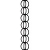 Monarch Rain Chains Aluminum Ring Rain Chain, 8.5 ft Black
