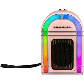 Crosley CR3046A-PI Mini Jukebox Portable Bluetooth Speaker with LED Lights and Microphone, Pink