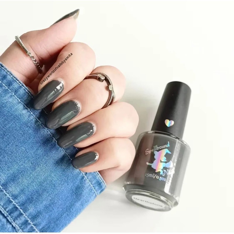 Spellbound Nails Hearthstone - Dark Gray Creme Nail Polish
