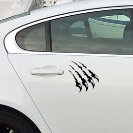 NBFU Claw Scratch (Black) (Set Of 2) Premium Waterproof Vinyl Decal Stickers For Laptop Phone Accessory Helmet Car Window Bumper Mug Tuber Cup Door Wall Decoration