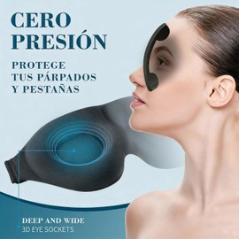 2PCS Antifaz para Dormir 3D para Mujeres y Hombre,con 2 Pares Tapones Auditivos para Oidos, Ajustable Antifaces para Dormir, 360° De Oscurecimiento, Transpirable y suave,para Oficina,Viajes(2 Juegos en Negro)