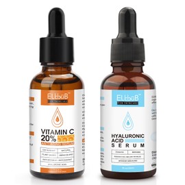 Anti Aging Vitamin C Serum Hyaluronic Acid Serum Set - with Hyaluronic Acid, Skin Care Set Boost Skin Collagen,Hydrate & Plump Skin, Anti Aging & Wrinkle Facial Serum