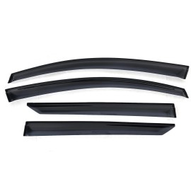 SDZ Front Rear Window Visor Sun Vent Rain Wind Guard Shade For 18-Up Nissan Leaf