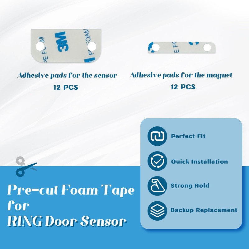Luxify Replacement Adhesive for Ring Alarm Contact Sensor (2nd Gen),