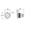 Push button - screw contacts - diameter 16 mm -