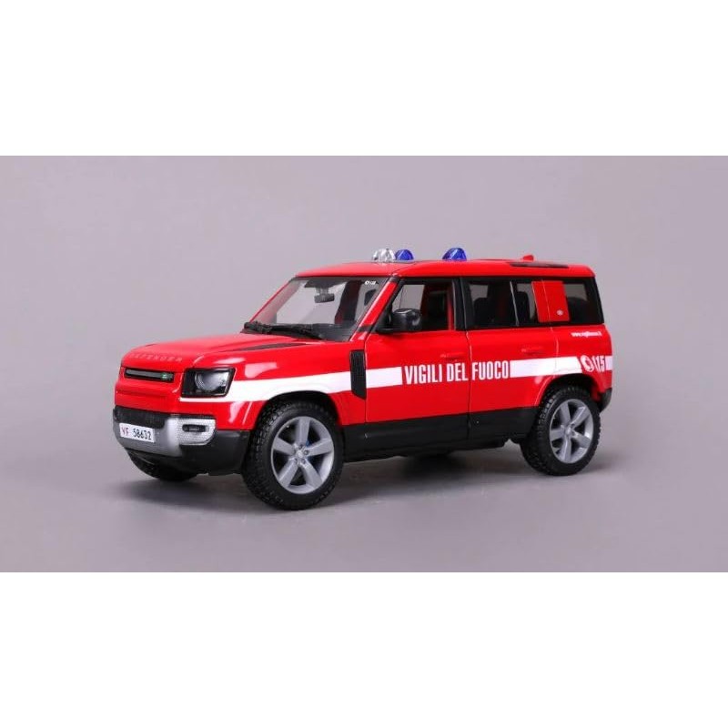 Burago Land Rover Defender Fire Brigade Model 1:24 Scale Italian