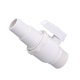 NQEUEPN Pool Shut-Off Valve, 1.5" MIP x 1.5" - 1.25" Swimming Pool Valve 2-Way Econoline Ball Valve for Pool Plumbing Max 50 Psi Pressure Rating Compatible with Hayward Pool Filter PN.SP0729 (White)