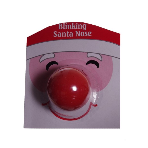 Red Blinking Flashing Reindeer Nose