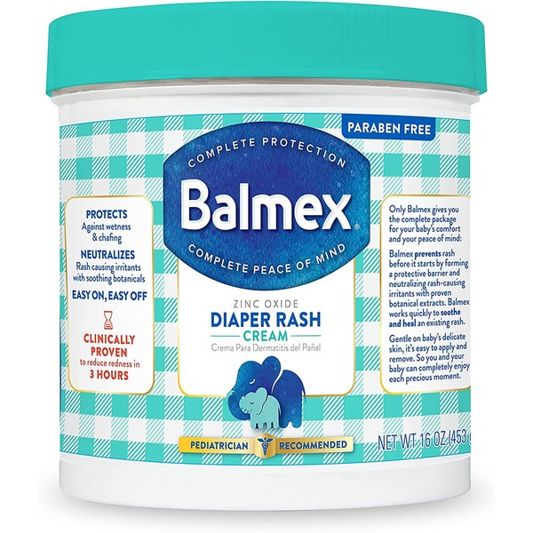 Balmex Diaper Rash Cream, 16-Ounce Jars