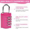 Pack of 6 Padlock Combination Lock, 4 Digit Padlock with