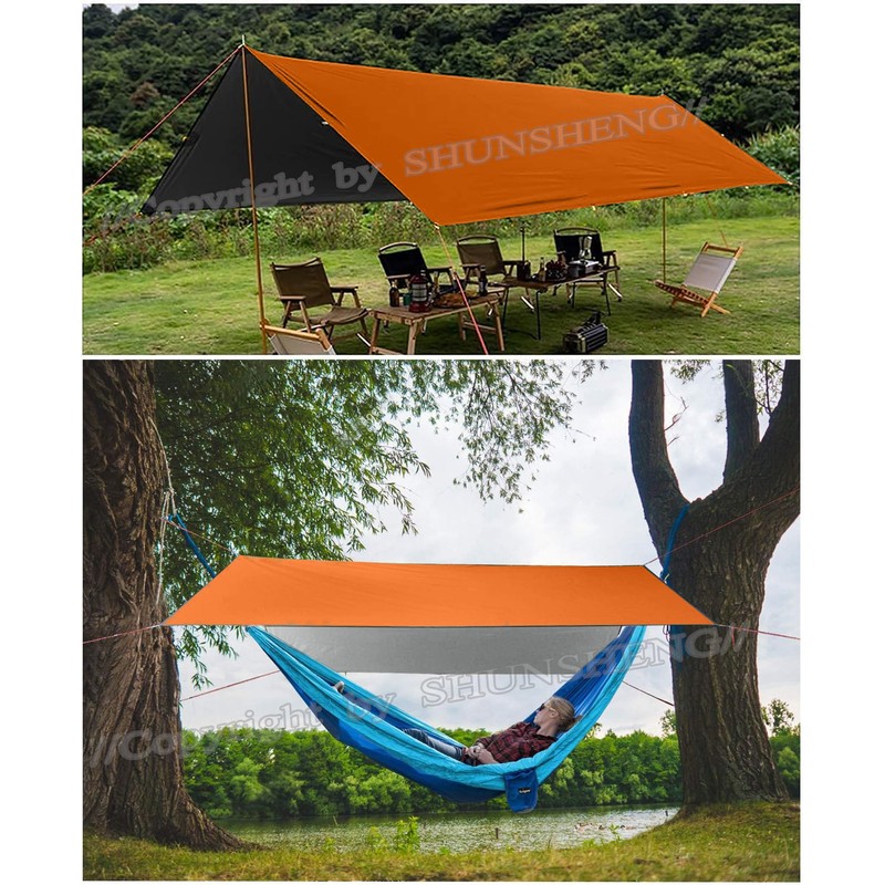 SHUNSHENG Camping Tarp Hammock Rain Fly RipStop Waterproof Tent Tarp,