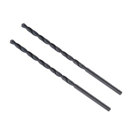 CoCud Twist Drill Bits, 4mm Drilling Diameter, Black Oxide High Speed Steel Extra Long Straight Shank - (Applications: for Stainless Steel Alloy Metal), 2-Pieces
