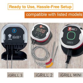Sonda de repuesto de Weber iGrill 2 iGrill 3 termómetro y sonda de repuesto Weber iGrill Mini & iGrill Pro (4 piezas)