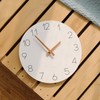 mooas Flatwood Wall Clock (Wood Mini), 9.8" Silent Non-Ticking Sweep