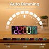 JALL 10.5'' Large Digital Alarm Clock with 8 RGB Colors,